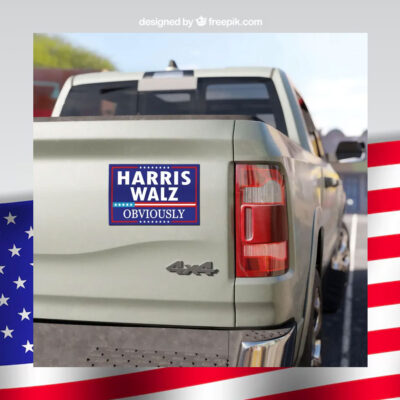 2024 Harris Walz Obviously Car Magnet