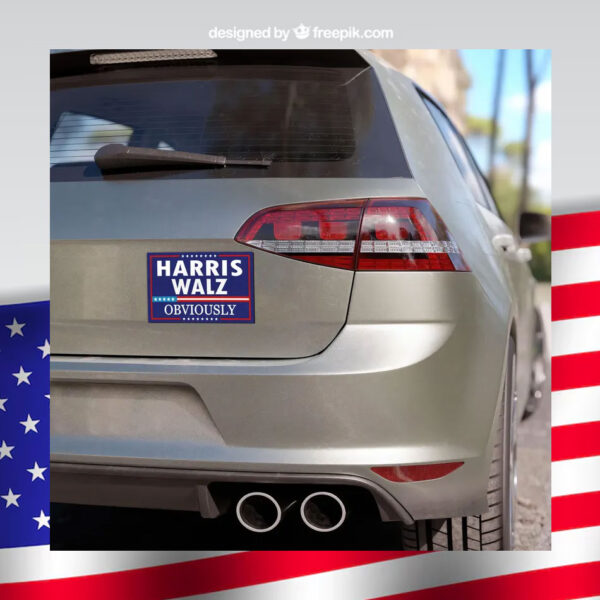 2024 Harris Walz Obviously Car Magnet