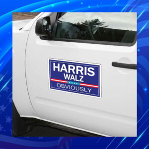2024 Harris Walz Obviously Car Magnets
