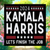 2024 Kamala Harris Let's Finish the Job on Black Yard Sign