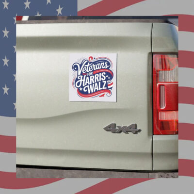2024 Veterans For Harris Walz Car Magnet
