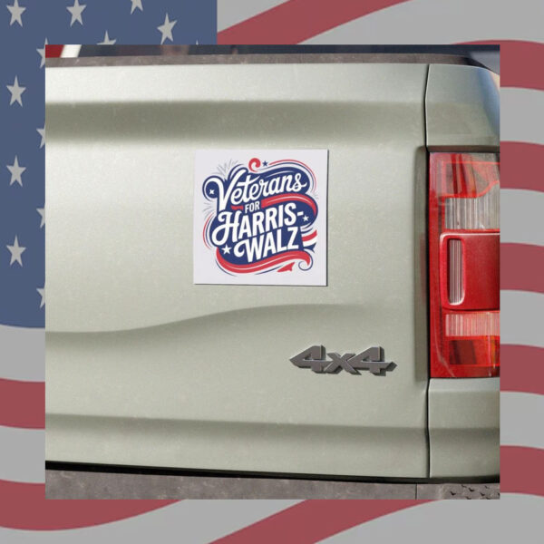 2024 Veterans For Harris Walz Car Magnet