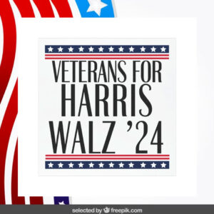 2024 Veterans For Harris Walz Car Magnets