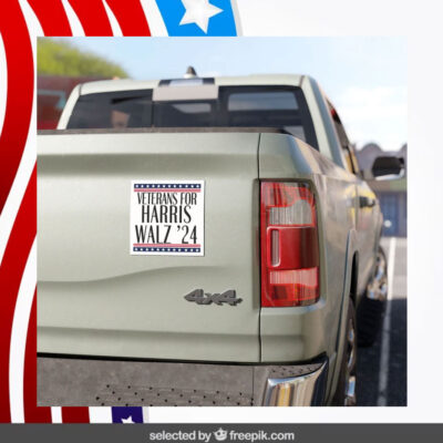 2024 Veterans For Harris Walz Car Magnets