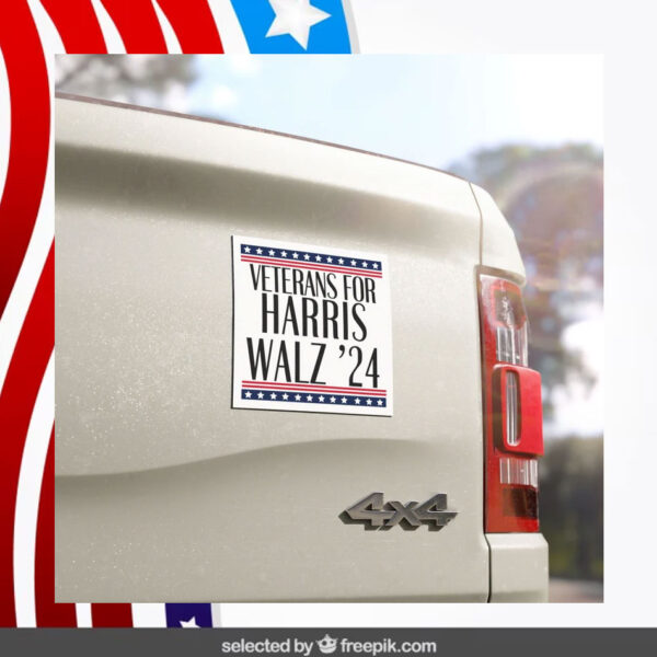 2024 Veterans For Harris Walz Car Magnets