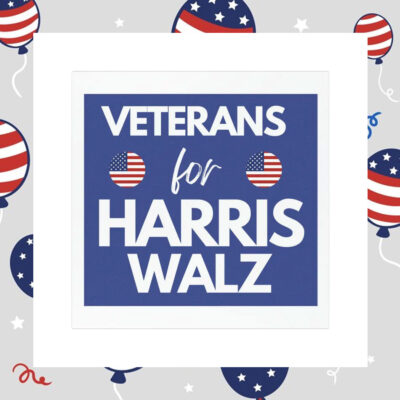 2024 Veterans For Kamala Harris Walz Car Magnet