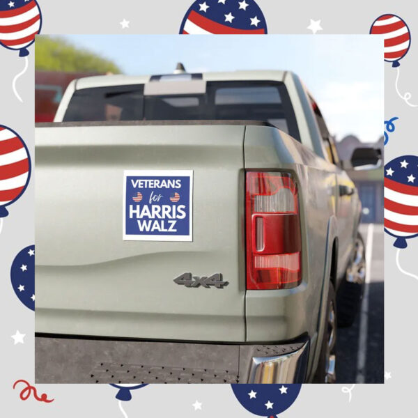 2024 Veterans For Kamala Harris Walz Car Magnet