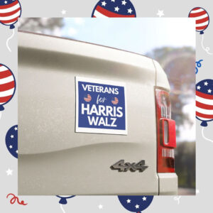 2024 Veterans For Kamala Harris Walz Car Magnet