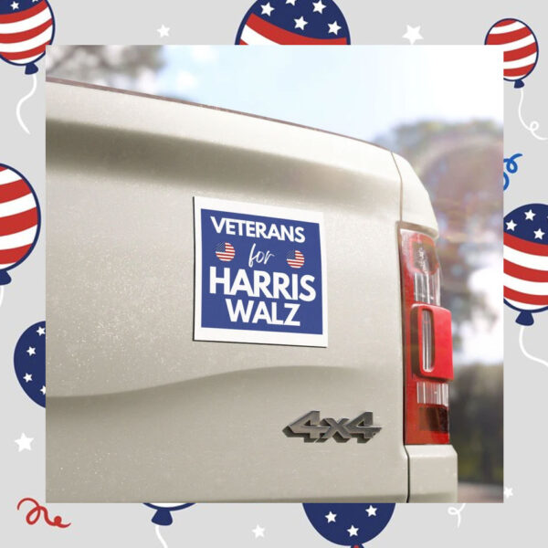 2024 Veterans For Kamala Harris Walz Car Magnet