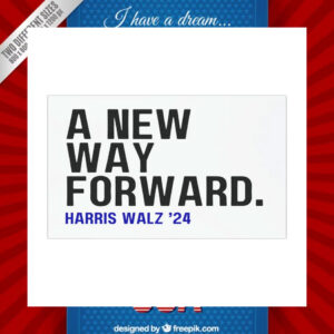 A New Way Forward Kamala Harris Walz 24 Car Magnet