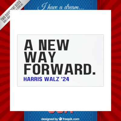 A New Way Forward Kamala Harris Walz 24 Car Magnet