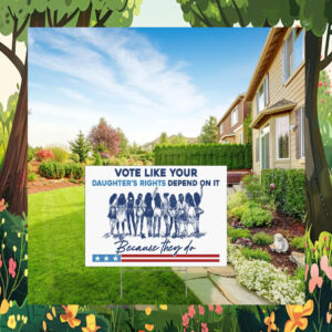 Because They Do Vote Like Your Daughter's Rights Depend On It Kamala Harris Yard Sign
