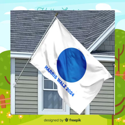 Blue Dot Harris Walz House Flag