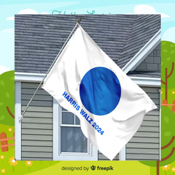 Blue Dot Harris Walz House Flag