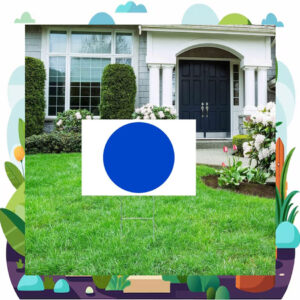 Blue Dot For Kamala Harris Yard Sign