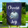 Blue Pumpkins Choose Joy Kamala Harris Garden Flag