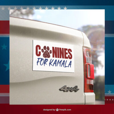 Canines For Kamala Car Magnet