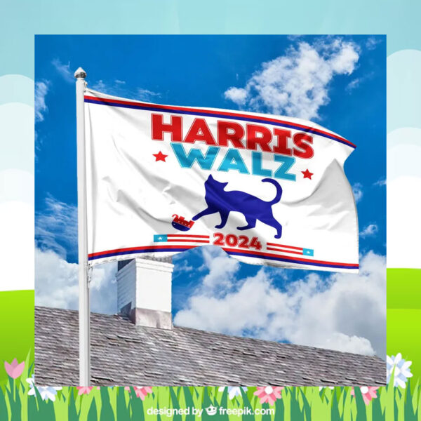 Cat Harris Walz 2024 Flag
