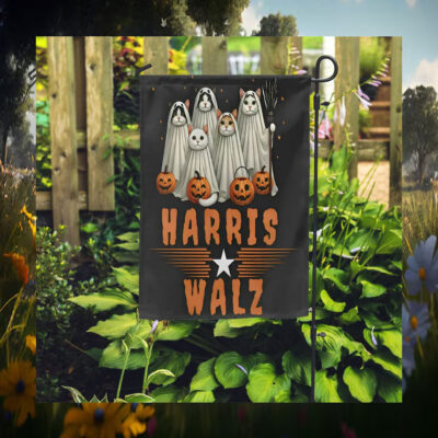Cat Harris Walz Halloween Flag