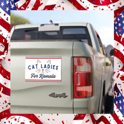 Cat Ladies For Kamala Democrat Car Magnet