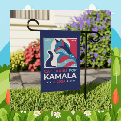 Cat Ladies For Kamala Harris 2024 Flag