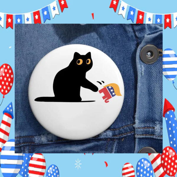 Cat Ladies For Kamala Harris Democrat Buttons