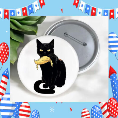 Cat Ladies For Kamala Harris Election Pin Button