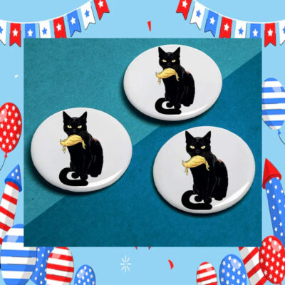 Cat Ladies For Kamala Harris Election Pin Button