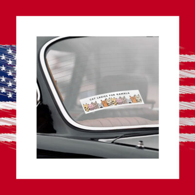 Cat Ladies For Kamala Vinly Car Bumper Sticker