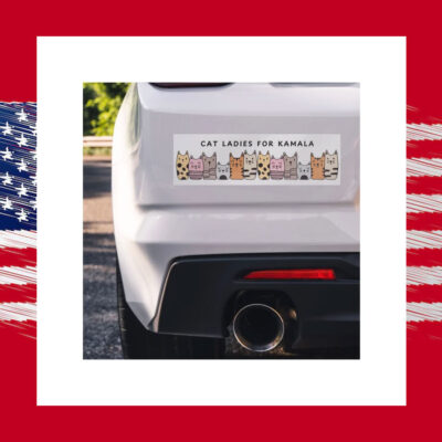 Cat Ladies For Kamala Vinly Car Bumper Sticker