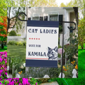Cat Ladies Vote For Kamala House Flag