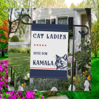 Cat Ladies Vote For Kamala House Flag