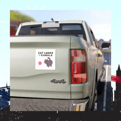 Cat Ladies for Kamala Election 2024 Car Magnet