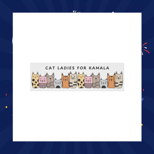 Cat Ladies for Kamala Magnetic Bumper Sticker