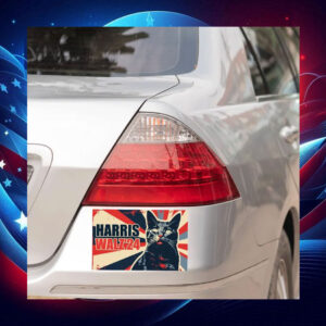 Cat Lady Harris Walz 24 Car Magnet