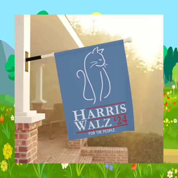 Cat Lady Harris Walz '24 For The People Garden And House Flag