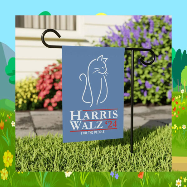 Cat Lady Harris Walz '24 For The People Garden And House Flag