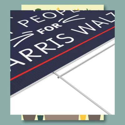 Cat Lady People For Harris Walz Election Yard Sign