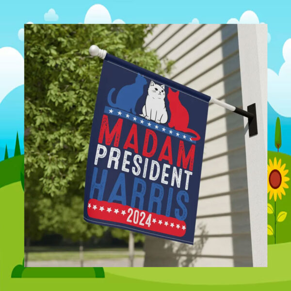 Cat for Madam President Harris Flag