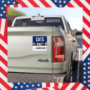 Cats For Harris Walz 2024 Car Magnets