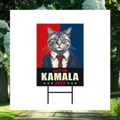 Cats For Kamala 2024 House Yard Sign