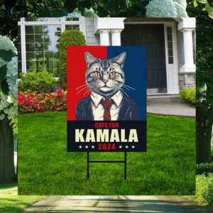 Cats For Kamala 2024 House Yard Sign