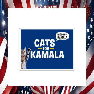 Cats For Kamala Democratic Sticker