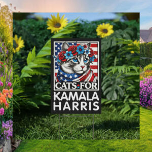 Cats For Kamala Harris For President Yard Sign