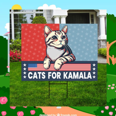 Cats For Kamala Harris Yard Signs