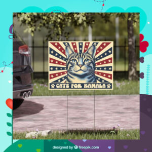 Cats Ladies For Kamala Yard Sign