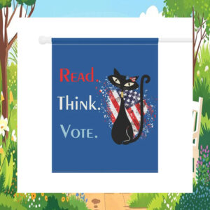 Cats Read Think Vote Kamala Flag