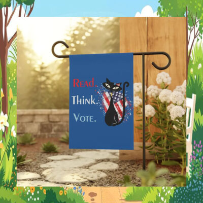 Cats Read Think Vote Kamala Flag