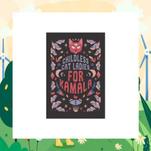 Childless Cat Ladies For Kamala Halloween Flag