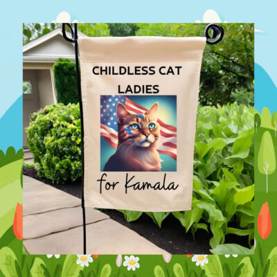 Childless Cat Ladies For Kamala Harris Flag